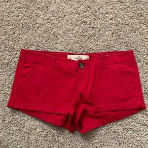 Red hollister shorts